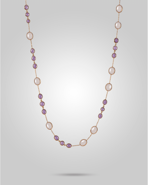 Amethyst & moonstone softglow necklace