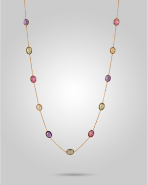 Coloured bliss gemstone necklace