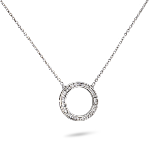 White gold diamond necklace
