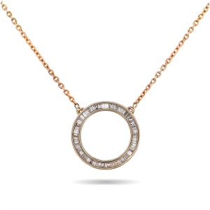 Rose gold diamond necklace