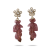 Pink tourmaline danglers