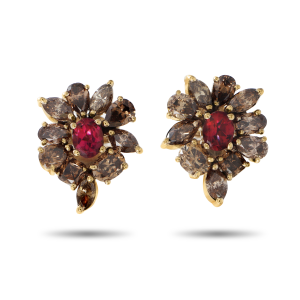Exotic floral earrings