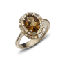 Smoky topaz ring