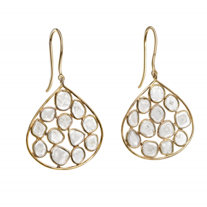 Raindrop sparkle hoops